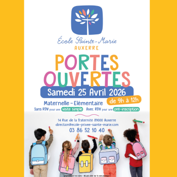 Portes ouvertes 25 avril 2026 de 9 h à 12 h